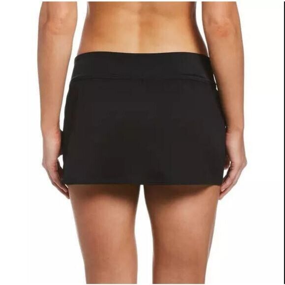 Nike NESSA391 001 Women's Sz L Black Solid Element Swim Boardskirt - Picture 8 of 8